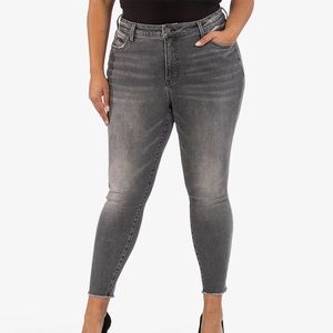 Kut from the Kloth , Donna High Rise Fab Ab Ankle Skinny Fray Hem
